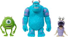 Mattel Disney Pixar Monsters, Inc Storyteller 3 Action Figure Pack, Sulley Mike & Boo Characters in Get Boo Home Pack, Authentic Toys at 3 Inch Scale