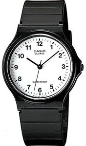 CASIO Unisex Classic Analogue Watch, White Dial, Black Band