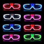 25 Packs LED Glasses Mardi Gras Party Supplies,5 Neon Colors,3 Light Modes Light up Glow Sticks Glasses Toys Party Supplies for kids Adults Glow Glasses Fit Carnival Party