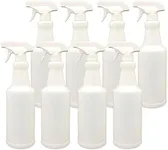 MOEHAIR Heavy Duty 8 Pack Empty Plastic Hair spray bottles (32 oz) with Adjustable Nozzle | Leak Proof Spray Stream Water Bottle for Cleaning Solutions, Watering Plants, Training Your Pet