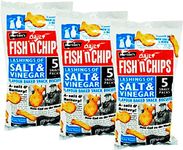 Burtons Fish 'N' Chips Salt Vinegar Flavour Baked Snack Biscuits (15 packs x 25g)