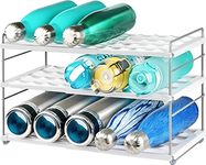 Expandable Water Bottle Organizer - 3 Tier Water Bottle Holder - Water Bottle Storage Rack - Water Bottle Shelf - Water Bottle Organizer for Cupboard - Kitchen Organization - Organizers and Storage