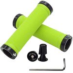 PLATT Bike Handlebar Grips Non-Slip-Rubber Comfortable MTB Bicycle Handle Grips for Mountain Bike/BMX with Aluminum Bar End Plugs and Allen Wrench