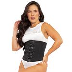 V-Belt Women's Waist Trainer for Short Torsos, Compression Garment Belt for Body Sculpting, Hook-and-Eye Closure, 10-11 Inch, Black, Medium