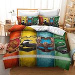 OYUXMAS Harry Potter Duvet Cover, School of Magic Printed Comforter Covers Set 3 Pcs with Zipper Closure & Ties, Microfiber Bedding Set-Super Soft and Comfortable Durable,Full (No Comforter)