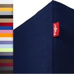 r-up Fits fitted sheets 90 x 200 - 100 x 200 to 35 cm high many colours 100% cotton 130 g/m² Oeko-Tex stress also for high mattresses (dark blue).