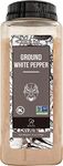 Soeos Fine Ground White Pepper 18oz (510g), Non-GMO, Kosher Verified, Freshly Packed to Keep Peppers Fresh, Fine Grain, White Pepper Powder, White Peppercorns Powder, Ground White Peppercorns.