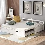 Merax Wooden Daybed Extendable Bed 