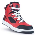 KPR Work Boots for Men CSA Approved Steel Toe 6" Leather Construction Rubber Sole Working Workboots Waterproof Non Slip Puncture Safety Shoes, I985-Red-11