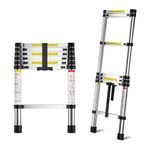NEO Extendable Portable Foldable Telescopic Aluminium Telescoping Ladder Sturdy Loft Ladder with EN131 Certificate (4.6M)