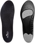 MOISO Memory Foam Orthotic Insoles for Plantar Fasciitis with Arch Support Shock Absorption Metatarsal Pad Stoma Design for men & women, 5 7.5 UK Women / 5 7 UK Men, Black