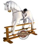 ALBINO - LUXURIOUS VERY LARGE Rocking Horse SUN from MJMARK 6-13 YEARS