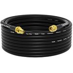 SMA Extension Cable 32.8ft/10M Ham Radio Antenna Extension Cable Low Loss RG58 SMA Male to SMA Female Two-Way Radio Pure Copper for BaoFeng HT Kenwood Yaesu VHF Radio