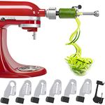 Bestand Spiralizer Attachment Compatible with KitchenAid Stand Mixer Packed with Peel, Core and Slice, Vegetable Slicer (Not KitchenAid Brand Spiralizer) (7 Blades)