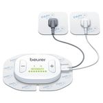 Beurer EM70 Wireless Digital TENS & EMS Device, Drug-Free Pain Relief And Muscle Rehabilitation, 4 Self-Sadhesive Electrodes, 19 Pre-Set Programmes, Remote Control