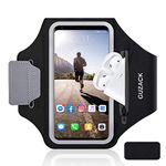 Running Armband with Zipper Pocket, Sports Phone Armband for iPhone 14 Pro Max/14 Pro/13 Pro/12/12 Pro/ 11/XS/XR/X Phone Holder for Running with Anti-Fall Buckle for Phones Up to 6.9"