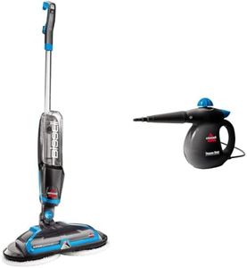 Bundle of BISSELL SpinWave Electric Mop + BISSELL SteamShot Handheld Steam Cleaner (2052E & 2635E)