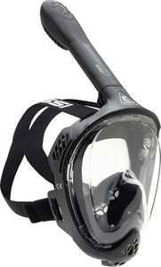 CRESSI Java Full Face Mask Black/Black L/Xl-Full Face Snorkel Mask, Ultra Clear Anti Fog Lens, 100% Silicone, Snorkel Dry with Safety Valves, Black/Black, L/XL