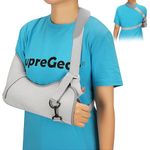 supregear Arm Sling Shoulder Immobilizer, Comfortable Medical Rotator Cuff Support Brace Men Women Arm Strap for Shoulder Injury, Broken & Fractured Bones, Grey, M