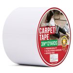 CHUANGSEED Heavy Duty Double Sided Carpet Tape 3X12Y suitable for such as fixing carpets, tiles, wood, mats & waterproof and non-slip design (3X12Yards)