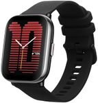 kwmobile Strap Compatible with Amazfit Active (A2211) Strap - Replacement Silicone Watch Band - Black