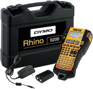Dymo Rhino 5200 Industrial Label Maker | Labelling Machine Kit Case | Time-Saving Hot Keys, Prints Fast, Durable Label Maker For Job Sites and Heavy-Duty Labelling Jobs | UK Plug