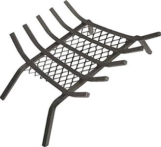 Rocky Mountain Goods Fireplace Grate with Ember Retainer - 1/2” Heavy Duty Cast Iron -Heat Treated for Hottest Fires - Retainer for Cleaner More efficient fire - Weld has (27")