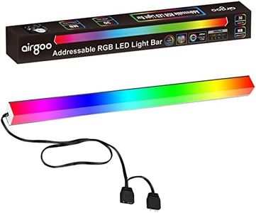 Addressable RGB LED Strip for Gaming Case, 0.98ft 30LEDs Diffused Rainbow Magnetic ARGB Strip PC Case Lighting, for 5V 3-pin ASUS Aura SYNC, MSI Mystic Light Sync Motherboard