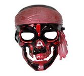 brown leaf Scary Horror Pirates Skull Face Mask for Halloween Theme Party (Pink)