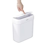 funest Bathroom Small Trash Can with Lid,10L / 2.7 Gallon Slim Garbage Bin Wastebasket with Press Top Lid for Bedroom,Rv,Office,Kitchen,Craft Room