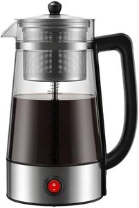 KIDISLE Percolator Coffee Pot, 10-Cup Electric Percolator Coffee Maker with Premium Stainless Steel Filter & Food-Grade Borosilicate Glass, Auto Keep Warm, No-Drip Spout, Stay-Cool Handle