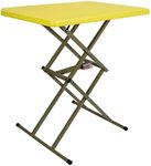 Explore Land Height Adjustable Folding Laptop TV Tray Side Table (Yellow)