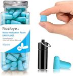 Nozibye Reusable Noise Cancelling Ear Plugs - 120pcs for Concerts, Sleeping & Travel (Lake Blue)