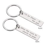 Best Friend Keychain,Couples Gift Keyring,I'll be There for You,Double Sided for Women,Friendship Gift Christmas,Friend TV Show Jewelry