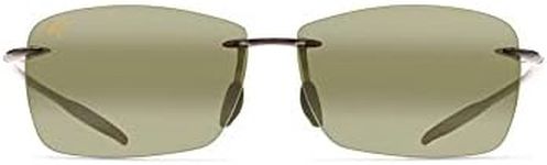 Maui Jim Lighthouse Rectangular Sunglasses, Trans Smoke Grey/Maui Ht Polarized, Medium
