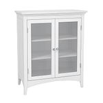 Elegant Home Fashions Madison Avenue Collection Shelved Double-Door Floor Cabinet, White