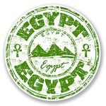 2 x 10cm Egypt Vinyl Sticker Decal Luggage Travel Tag Label Map Flag #5778 (10cm x 10cm)