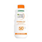 Garnier Ambre Solaire Hydra 24 Hour Protect Lotion, Water Resistant Sunscreen, With Shea Butter, Uva And Uvb Protection, Unscented, Sun Protection Factor 50, 200 Ml, Pack Of 1