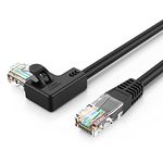 CableCreation CAT6 Ethernet Patch Cable RJ45 LAN Cable Gigabit Network Cord 90 Degree Right Angled, Bandwidth up to 250MHz 1Gbps for PC, Router, Modem, Printer, Xbox, PS4, PS3-6 Feet, Black