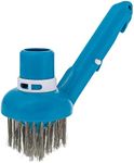 U.S. Pool Supply Corner Vacuum Head Brush with Stainless Steel Bristles, Adjustable Suction Ring - Scrub Remove Calcium Buildup, Rust Stains on Concrete Swimming - Sweep Debris Corners, Steps, Walls