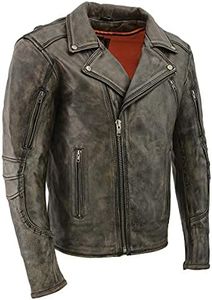 Milwaukee Leather MLM1515 Men's Distressed Brown 'Triple Stitched' Beltless Motorcycle Leather Jacket - XXX-Large