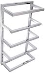 House & Homestyle Chrome Towel Holder, Wall Mountable 5 Tier Hanging Towel Storage Rail/Rack for Bathroom, En Suite or Toilet