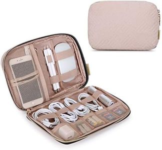 BAGSMART Electronics Organizer Travel Case, Small Travel Cable Organizer Bag for Travel Essentials, Travel Tech Organizer as Travel Accessories for Women, Cord Organizer for Phone, SD Card, Soft