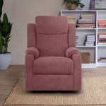 Sleepyhead RX6 - Single Seater Fabric Recliner (Lilly Pink) |3 Modes of Comfort |High Back Rest for Extra Neck & Lumbar Support | Premium Pocket Springs for Plush Feeling