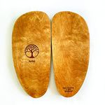 Jetisy Sadhu Board - Dark Brown Handmade Wood Balance Board with Galvanized Nails for Yoga Practice, Foot Massage, Acupuncture Massage - Includes Textile Case