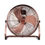 Tower T662000C Metal High-Speed Velocity Floor Fan with Adjustable Tilt, 18”, 100W, Copper