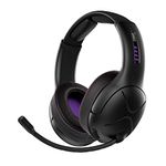 Victrix Gambit Black Wireless and Wired Gaming Headphones with Mic - PlayStation PS4, PS5 - Esports-Ready Pro Audio, Noise Cancelling Microphone, Ultra Comfort Over the Ear Headphones