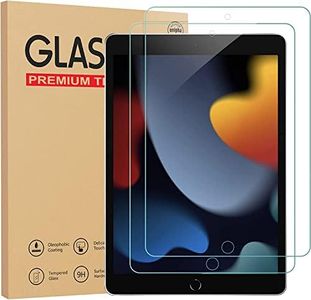 Gerutek [2 Piezas] Protector Pantalla para iPad 10.2 Pulgadas, ipad 9/8/7 Generación, Dureza 9H, Ultra transparente, Antiarañazos, Antihuellas Protector Cristal Templado para iPad 10.2" 2021/2020/2019