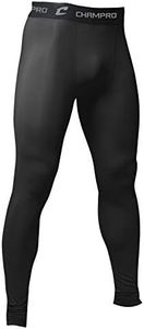 Champro Polyester/Spandex Compression Tights, Adult Medium, Black