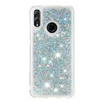 Huawei P Smart 2019 Case, Honor 10 Lite Case, Glitter Sparkle Floating Luxury Liquid Bling Quicksand Slim Shiny Soft TPU Flexible Silicone Shockproof Protective Cover for Huawei P Smart 2019 - Silver